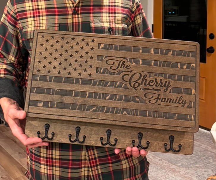 Customer photo review of FAMILY NAME ON FLAG - THE ___ FAMILY