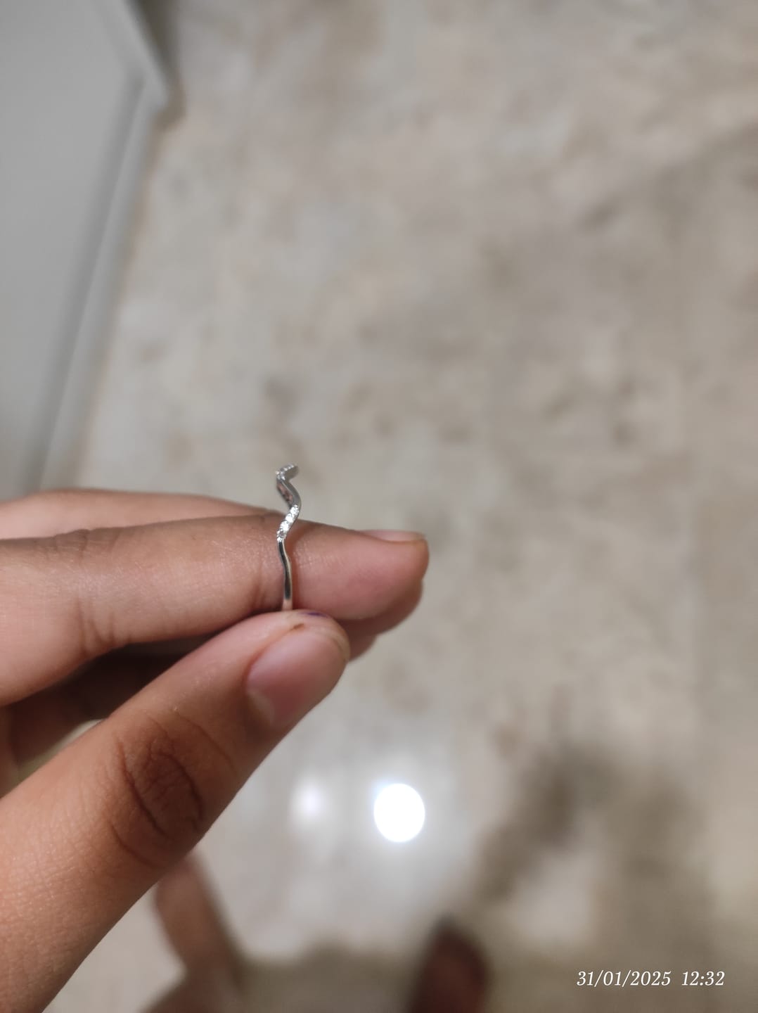 Customer photo review of Wavelike Whisper Sterling Silver Ring