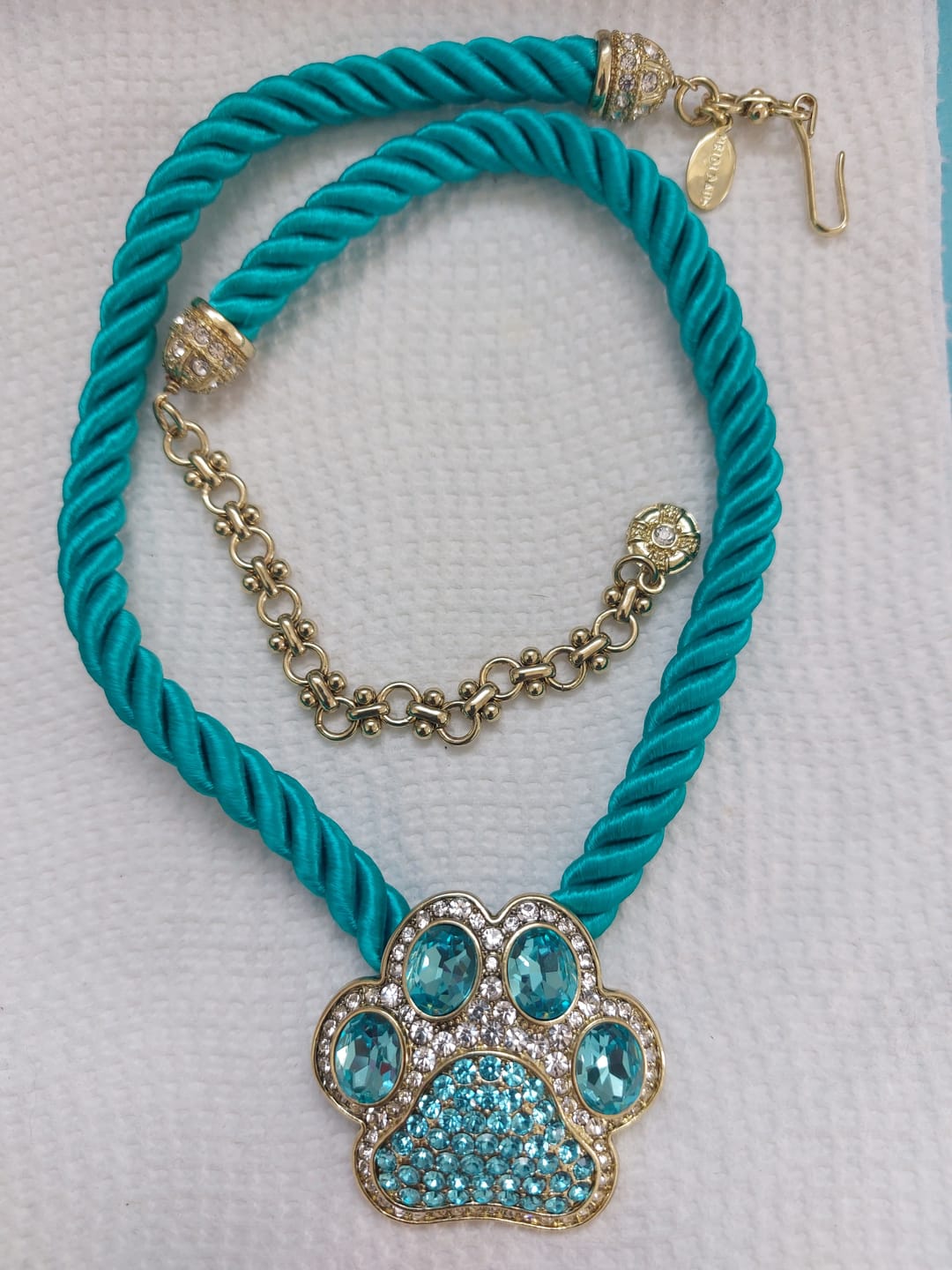 Customer photo review of Heidi Daus®"Elegant Essentials" Pin Enhancer Cord Necklace