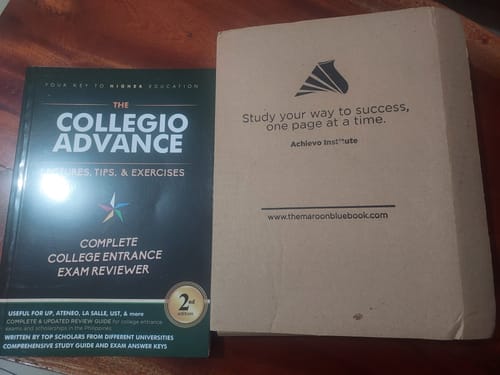 Customer photo review of Collegio Advance - ULTIMATE Updated College Entrance Exam Reviewer for 2024 - 2025