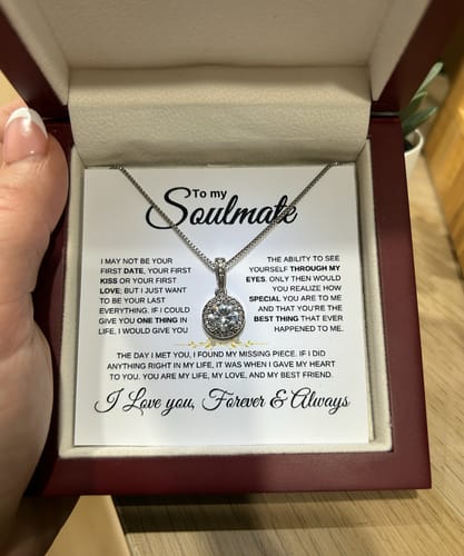 Customer photo review of To My Soulmate | One Thing | Eternal Hope Necklace