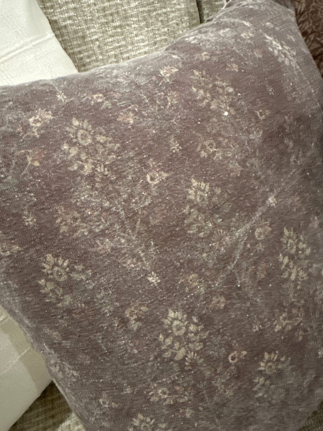 Customer photo review of Bordeaux in Linen - 18" | 20" |  22"