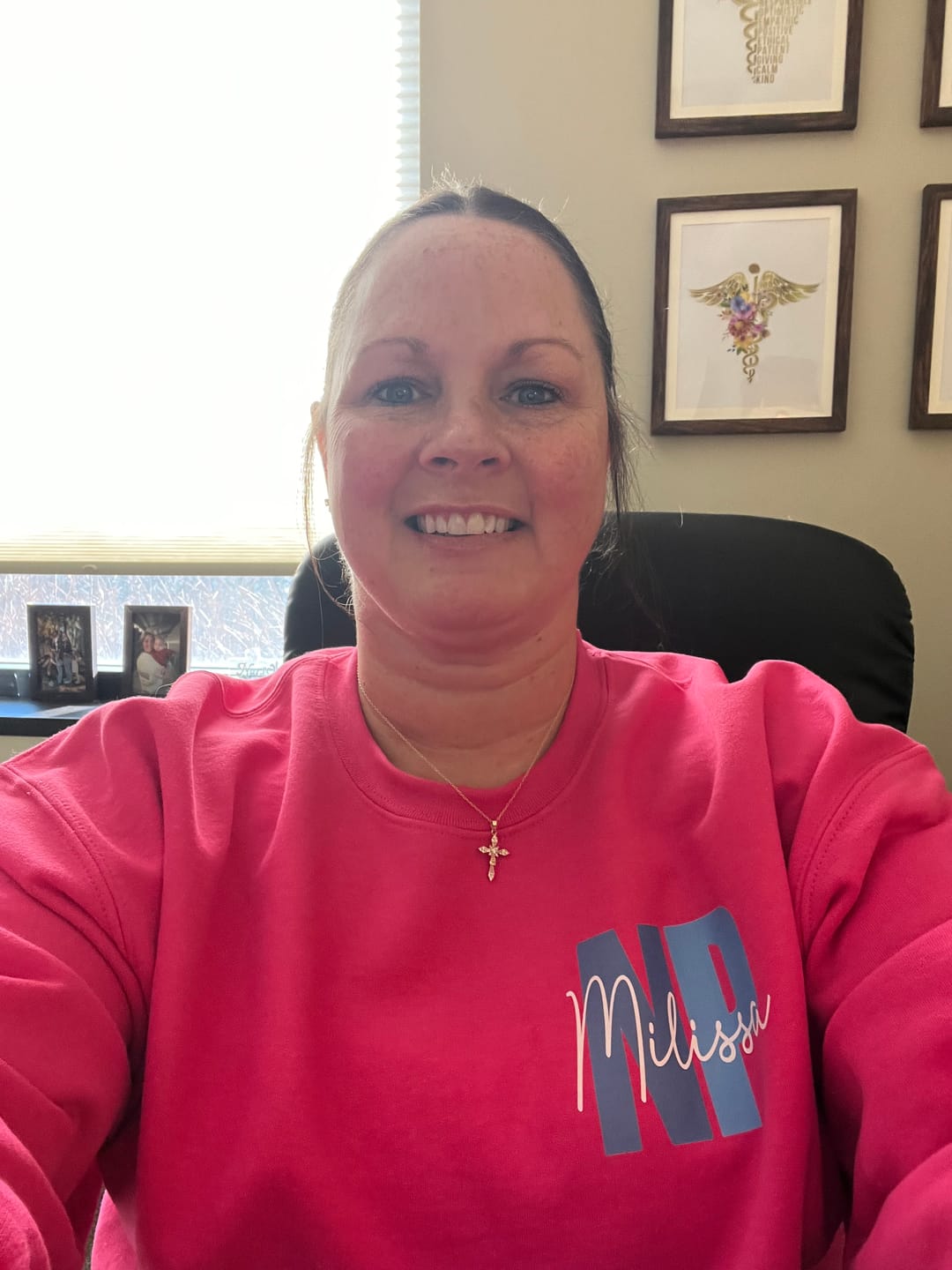 Customer photo review of Personalized Sweatshirt | Blue or Pink Certifications