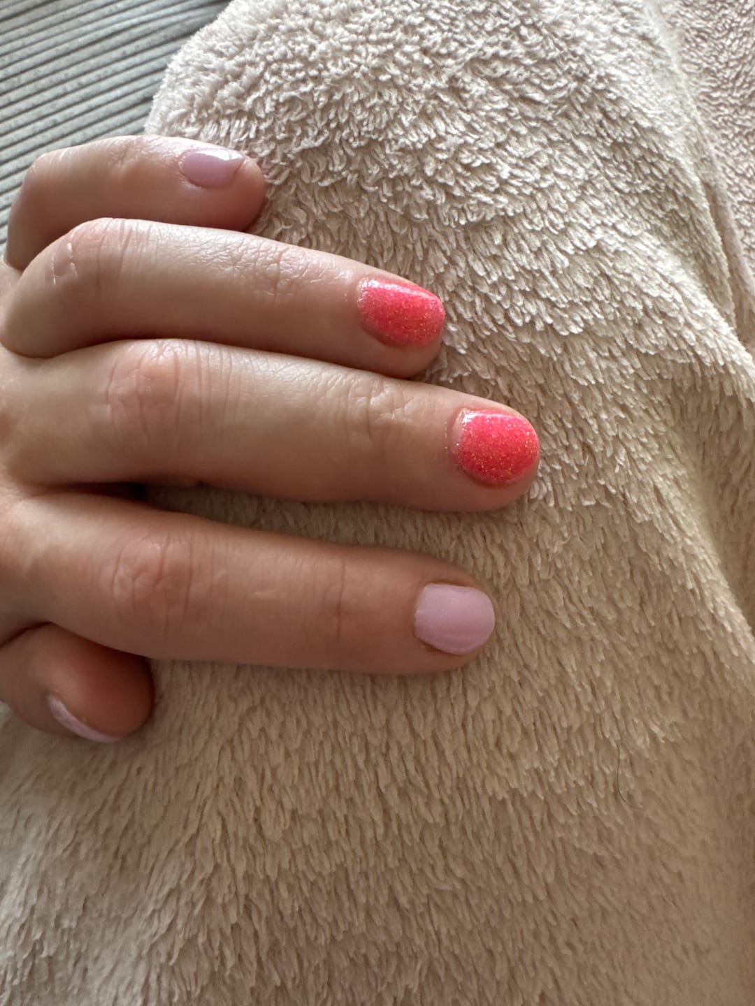 Customer photo review of Nude Beige Dipping Powder