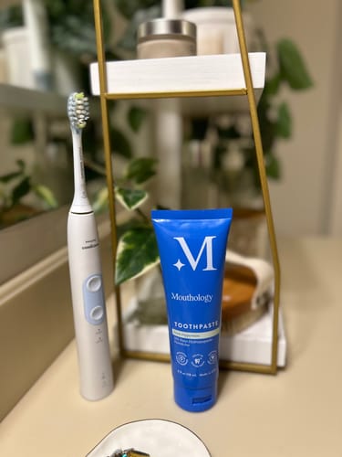 Customer photo review of Mouthology Fluoride-Free Toothpaste