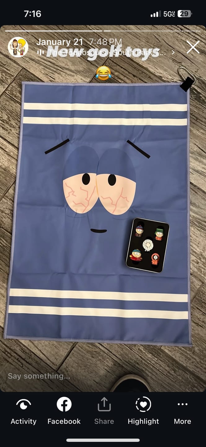 Customer photo review of Classic South Park - 4 Piece Ball Marker Set w/ hat clip (Stan, Kyle, Kenny, Cartman)