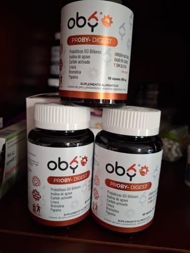 Customer photo review of Pack 6 Proby Digest | 60 billones Probioticos y Prebioticos inulina Agave, Enzimas, Fibra, Carbon Activado