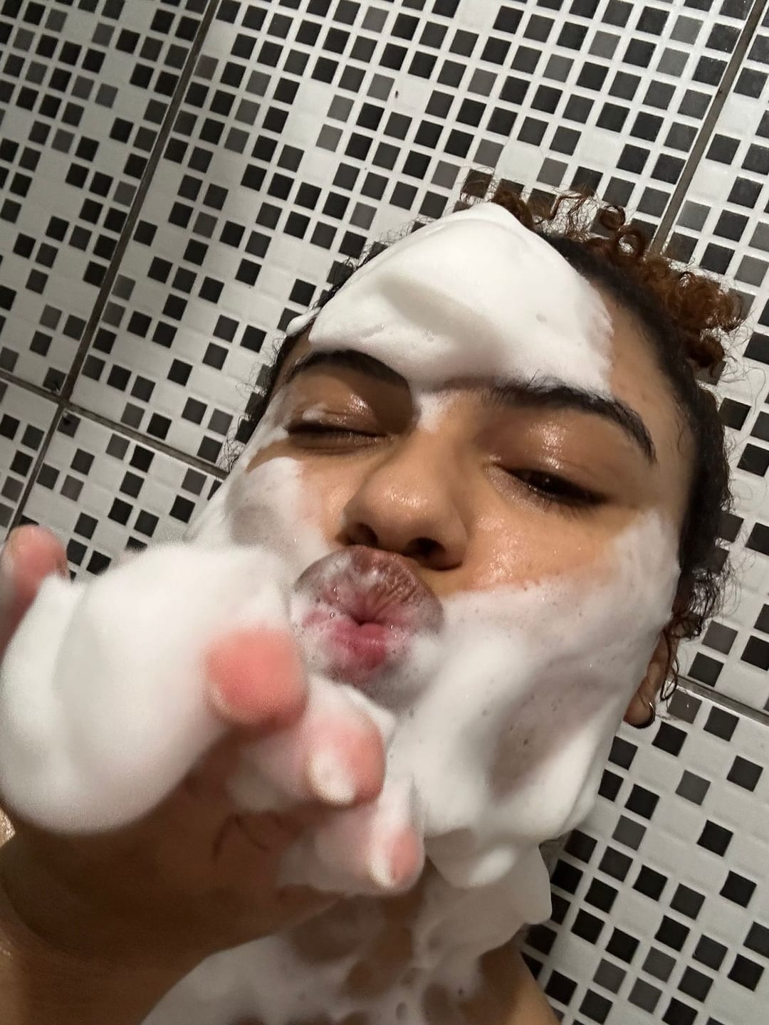 Customer photo review of Mellow Mousse Maçã Verde