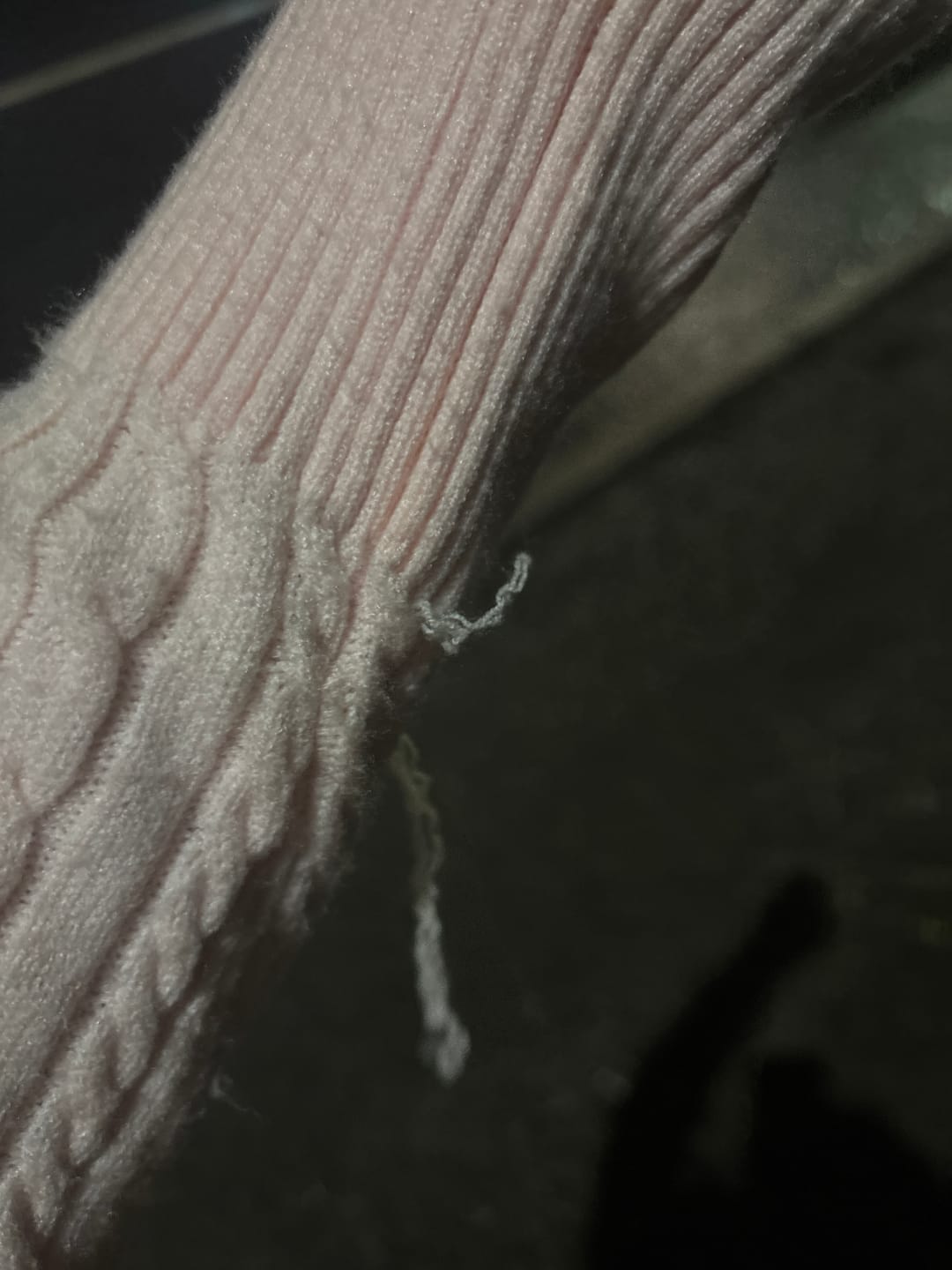 Customer photo review of Strawberry Milk Cable Knit Zip up Cardigan (Pink)