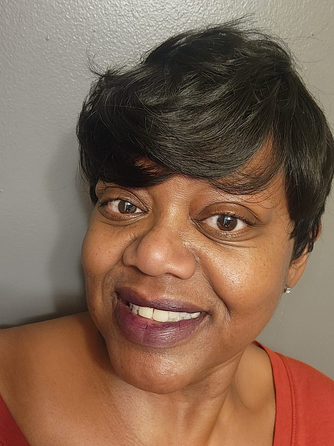 Customer photo review of Outre 100% Human Hair Premium Duby Wig PIXIE MOHAWK