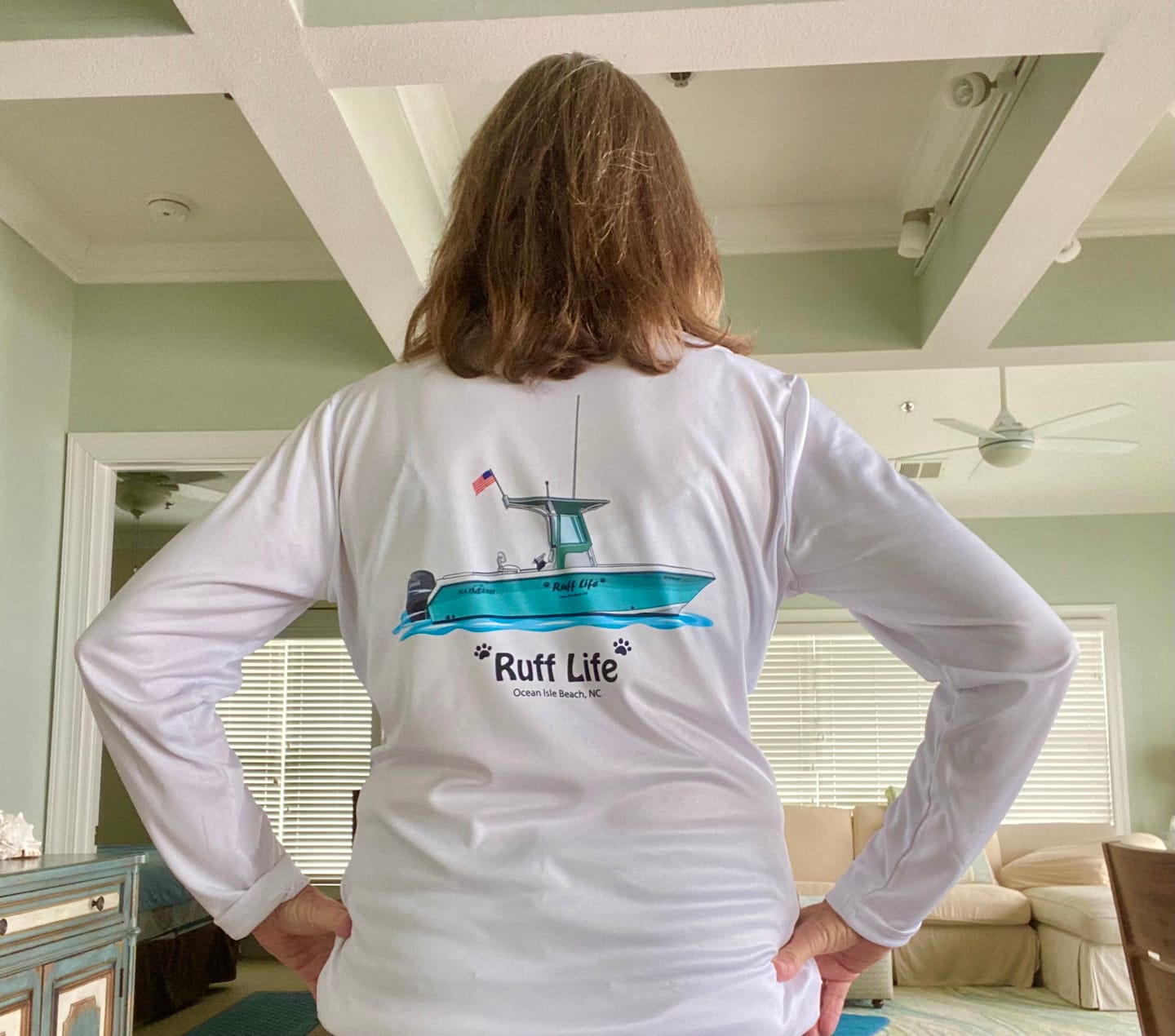 Customer photo review of Womens Dri-Fit Custom Boat Shirts - Long Sleeve