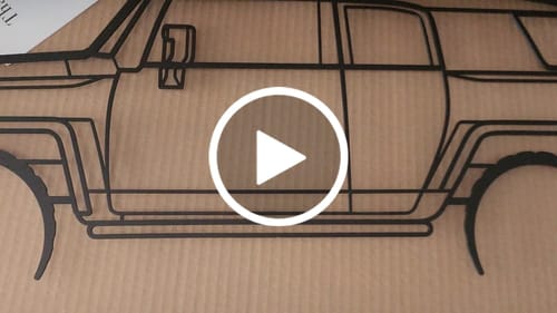 Customer video review of Your Custom Car Silhouette Metal Wall Art