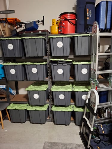 Customer photo review of Garage Organisation Stickers - 32 Label Pack - Round