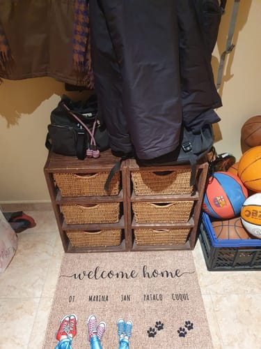 Customer photo review of Zapatos y patas - Felpudo personalizado