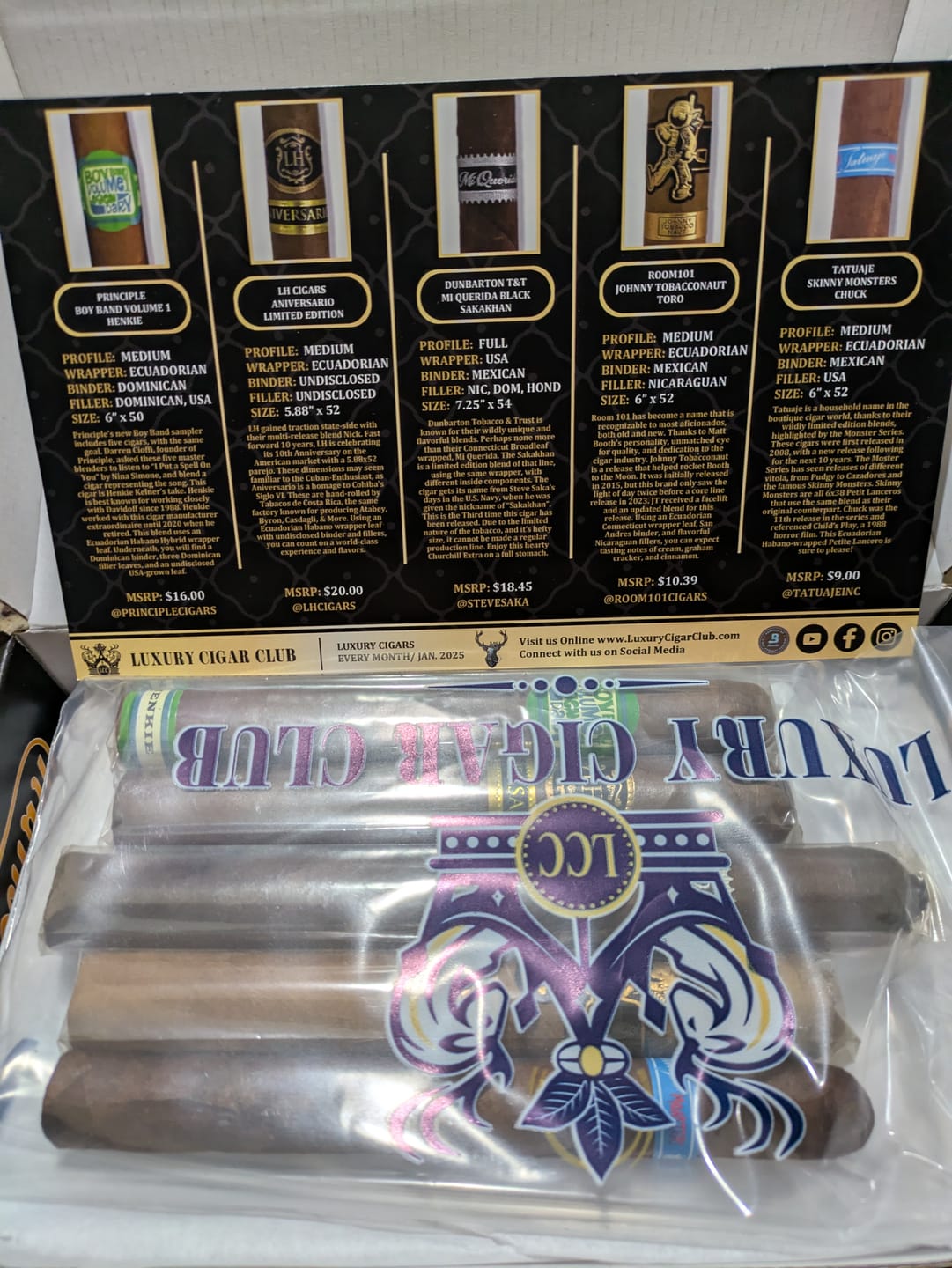 Customer photo review of Platinum Subscription Luxury Cigars Monthly