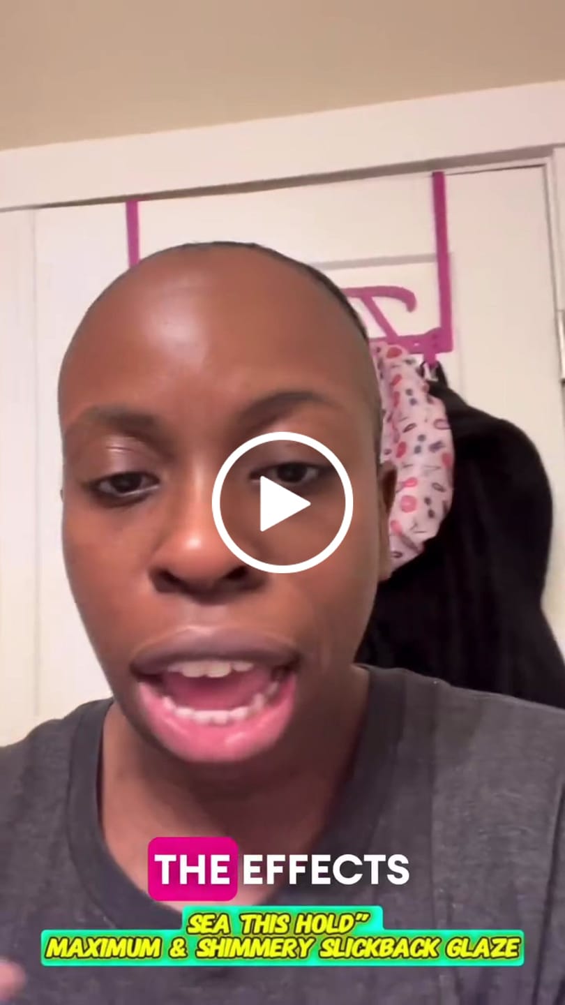 Customer video review of "SEA THIS HOLD” Maximum & Shimmery Slickback Glaze
