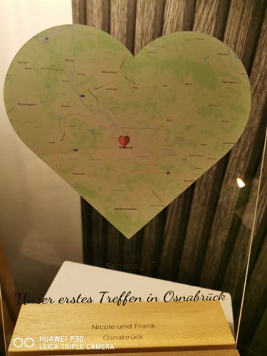Kundenbewertung mit Foto zu "Unser Ereignis" - Personalisierte Acryltafel