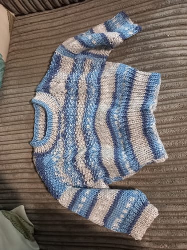 Customer photo review of Baby Mystery Knitting Box