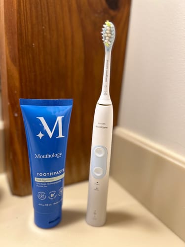 Customer photo review of Mouthology Fluoride-Free Toothpaste