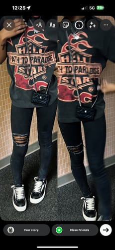 Customer photo review of Hellstar Studios Biker Tour Tee Grey