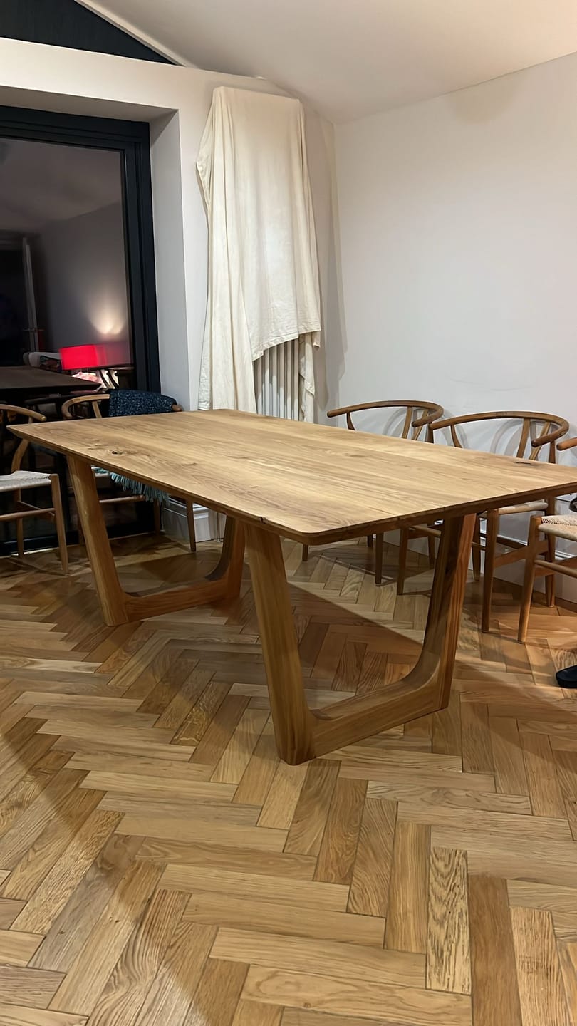 Customer photo review of Lilian Extendable Dining Table in Solid Oak