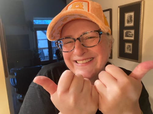 Customer photo review of OVERLORD X Care Bears:  Friendship Bear Trucker Cap