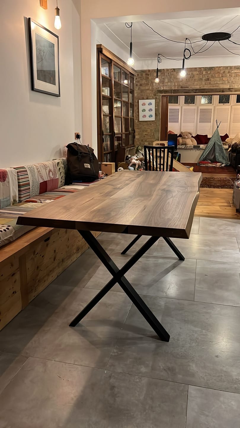 Customer photo review of Bestseller Eva Extendable Dining Table in Solid Walnut