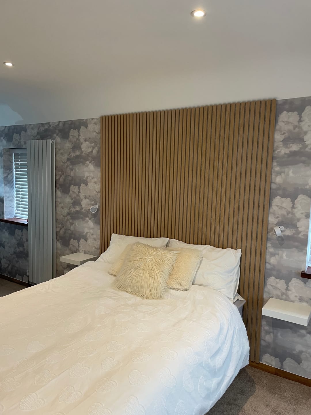 Customer photo review of Wooden Wall Panel | Natural Oak Grey Felt | Premium 3-sided Wood Veneer