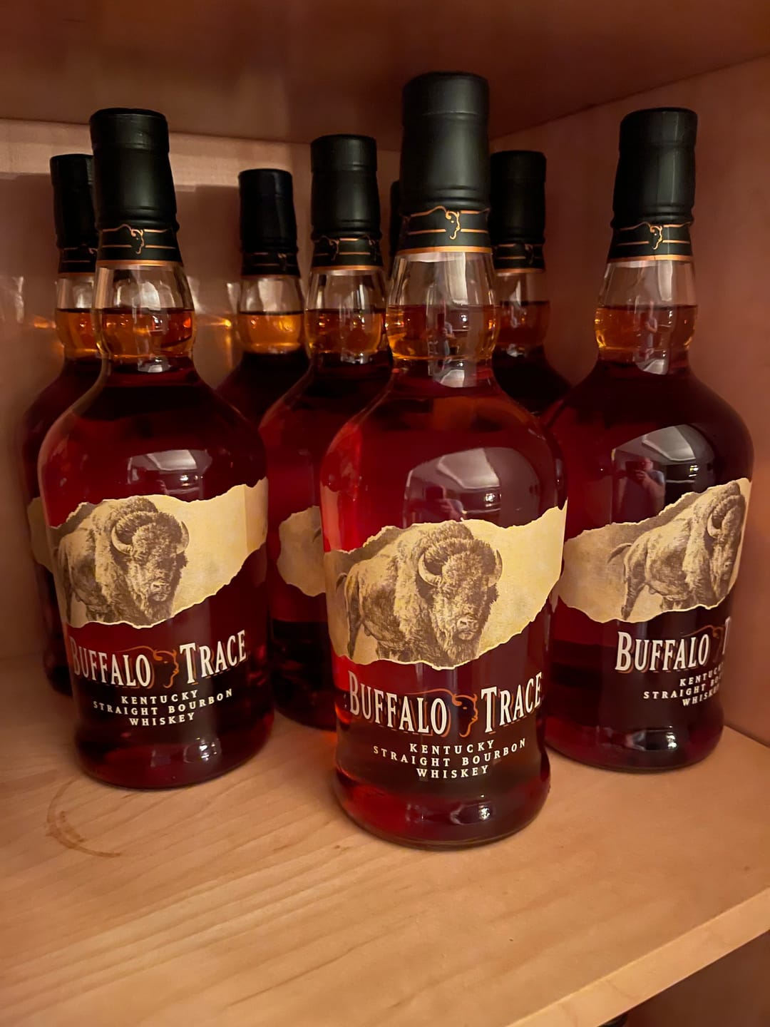Customer photo review of Buffalo Trace Bourbon Whiskey Case Bundle (12 Bottles) (750ml)