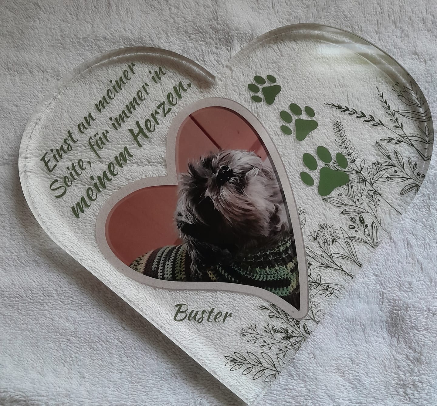 Customer photo review of Einst an meiner Seite - Individuelles Glasherz