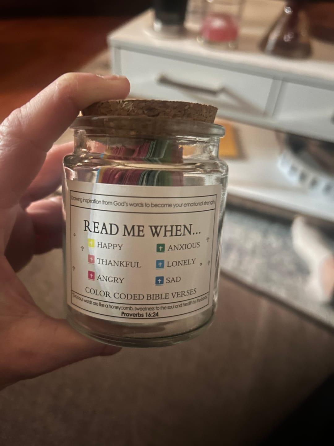 Customer photo review of (BUNDLE OFFER) Handmade 90 Day Bible Verses Jar (Comes With Christian Gift Box)