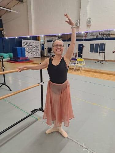 Customer photo review of Women's Marseille Wrap Front Leotard - Black