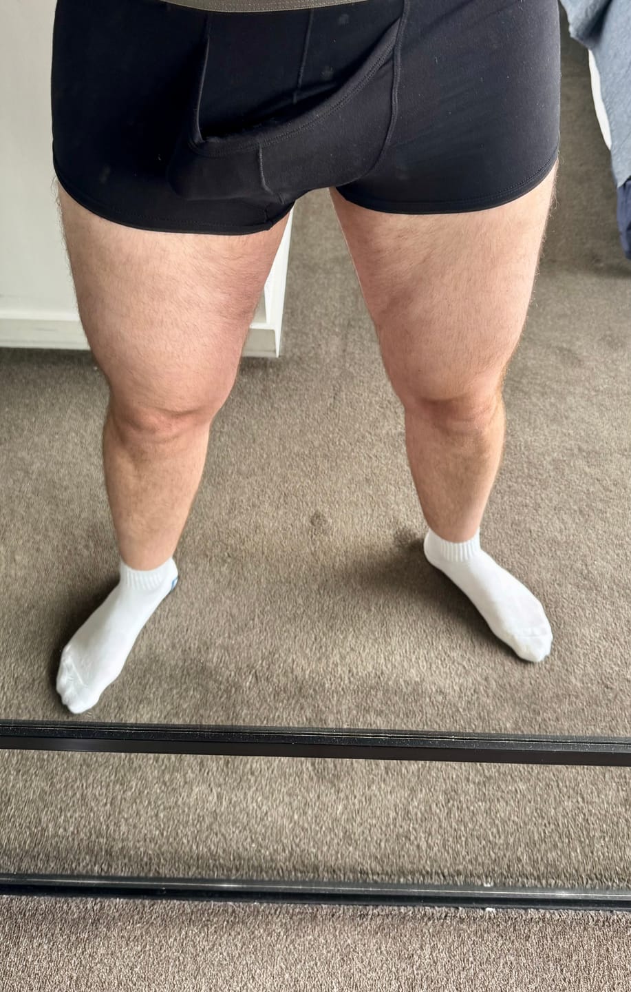 Customer photo review of Men’s Separate Pouch Cotton Trunks With Fly Front