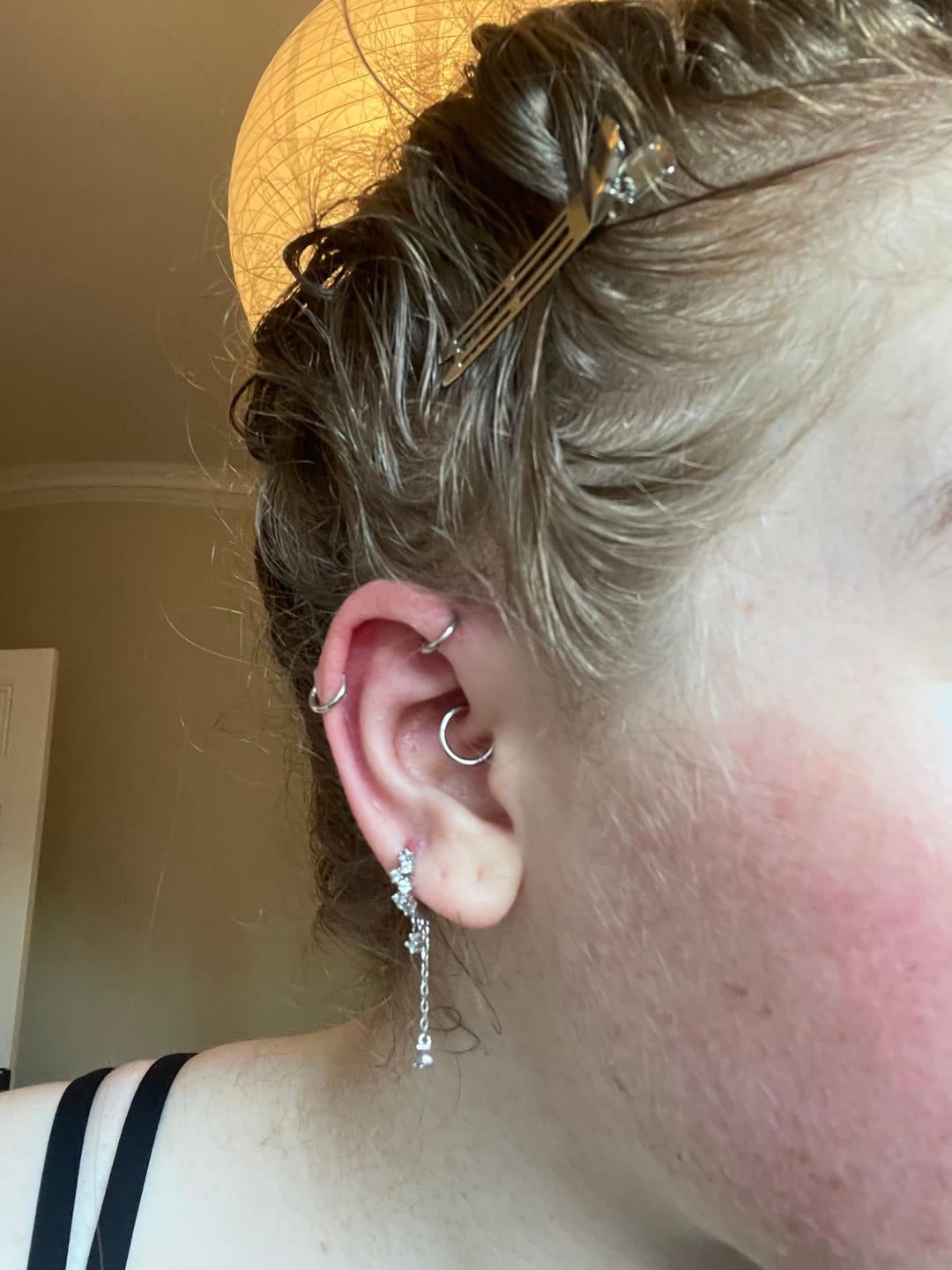 Customer photo review of Cartilage Hoop (16g)