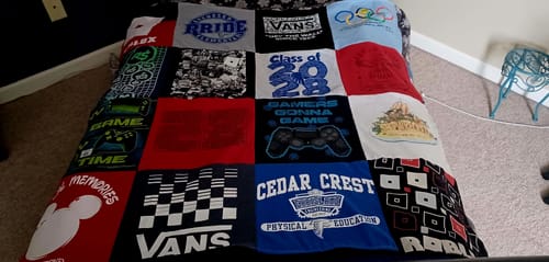 Customer photo review of Classic T-Shirt Blanket