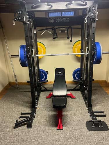 Customer photo review of MAJOR FITNESS All-In-One Home Gym Smith Machine Package Spirit B52