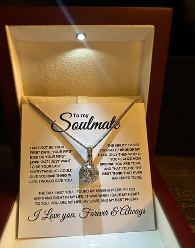 Customer photo review of To My Soulmate | One Thing | Eternal Hope Necklace