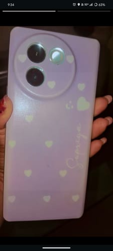 Customer photo review of Be Loved Customize Transparent Silicon Case Purple For Vivo
