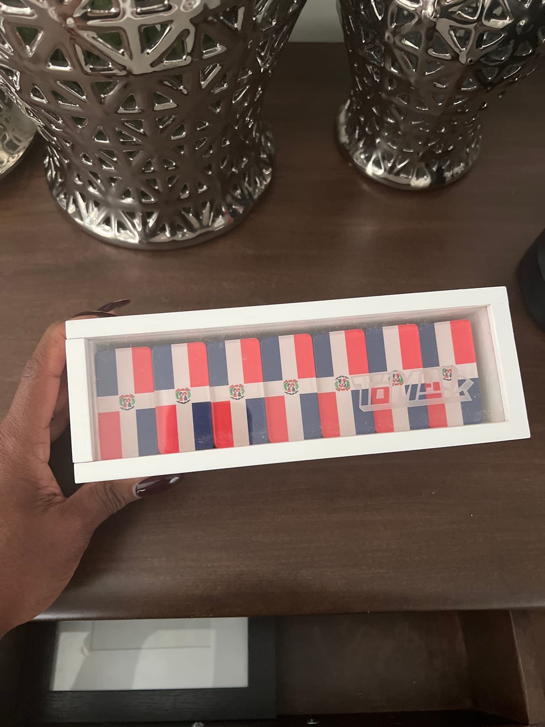 Customer photo review of Dominican Republic Flag Dominos