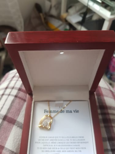 Customer photo review of Collier Amour Éternel - À la femme de ma vie - N'oublie jamais...