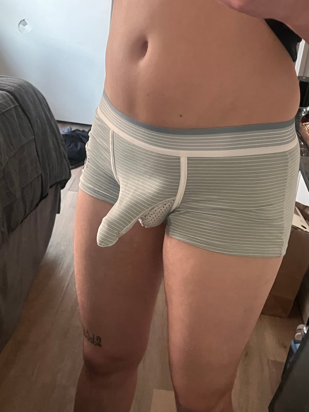 Customer photo review of 2 Pack Men’s Separate Support Pouch Cotton Trunks