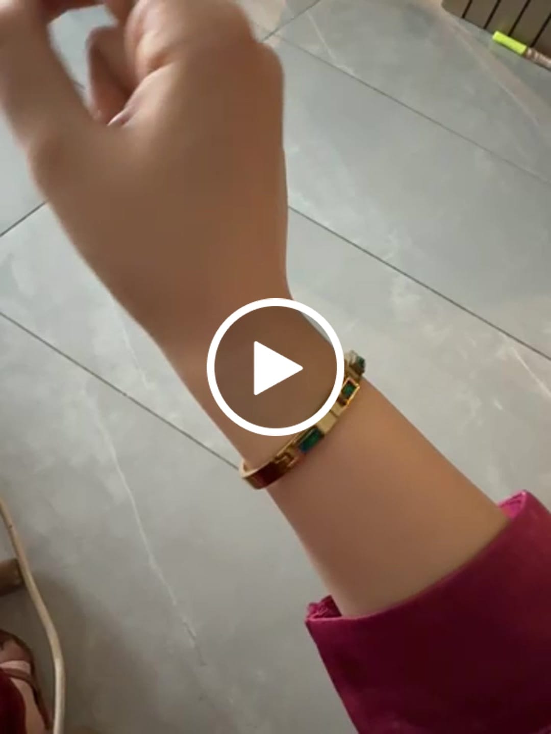Customer video review of Enchanting Stone Bangle Bracelet