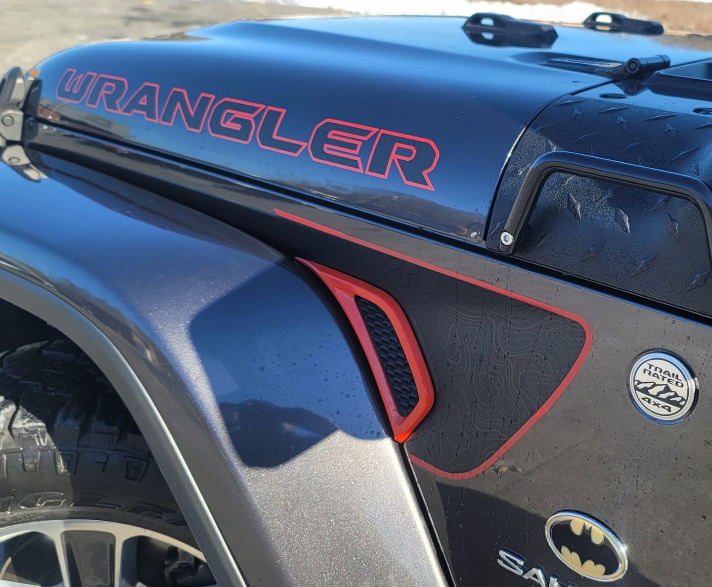 Customer photo review of Premium Fender Vent Decal Set | Black Topo - fits Wrangler JL & Gladiator JT