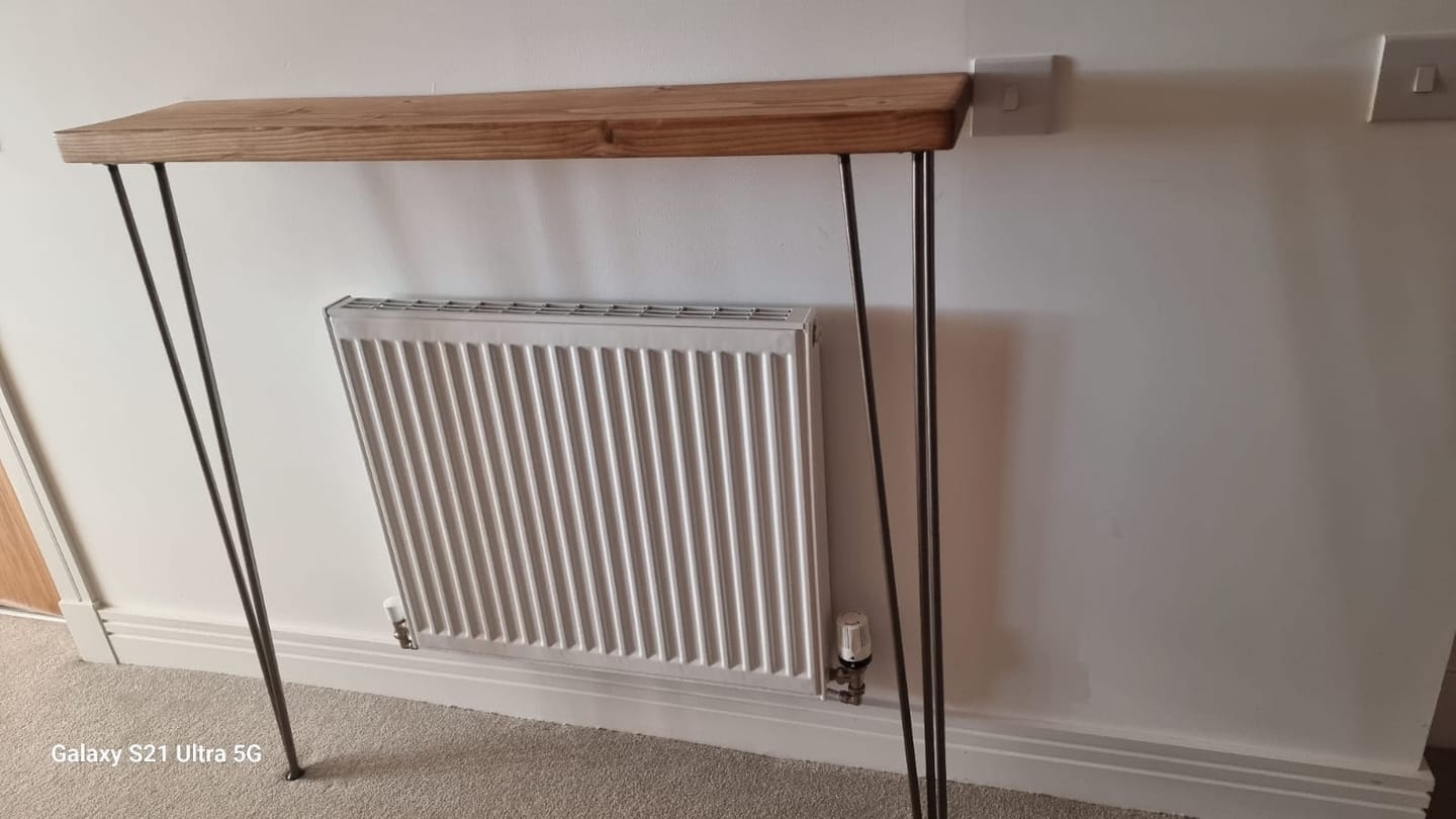 Customer photo review of Rustic Hairpin Console Table | 22.5cm Depth