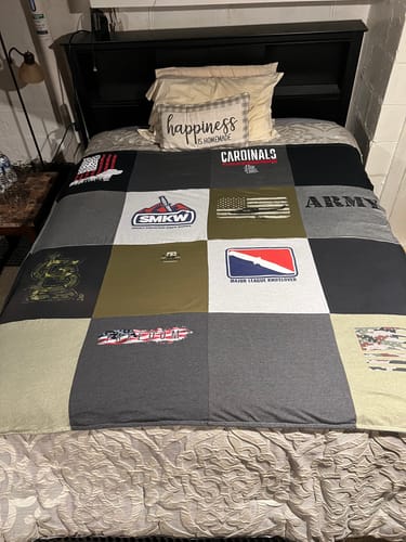 Customer photo review of Classic T-Shirt Blanket