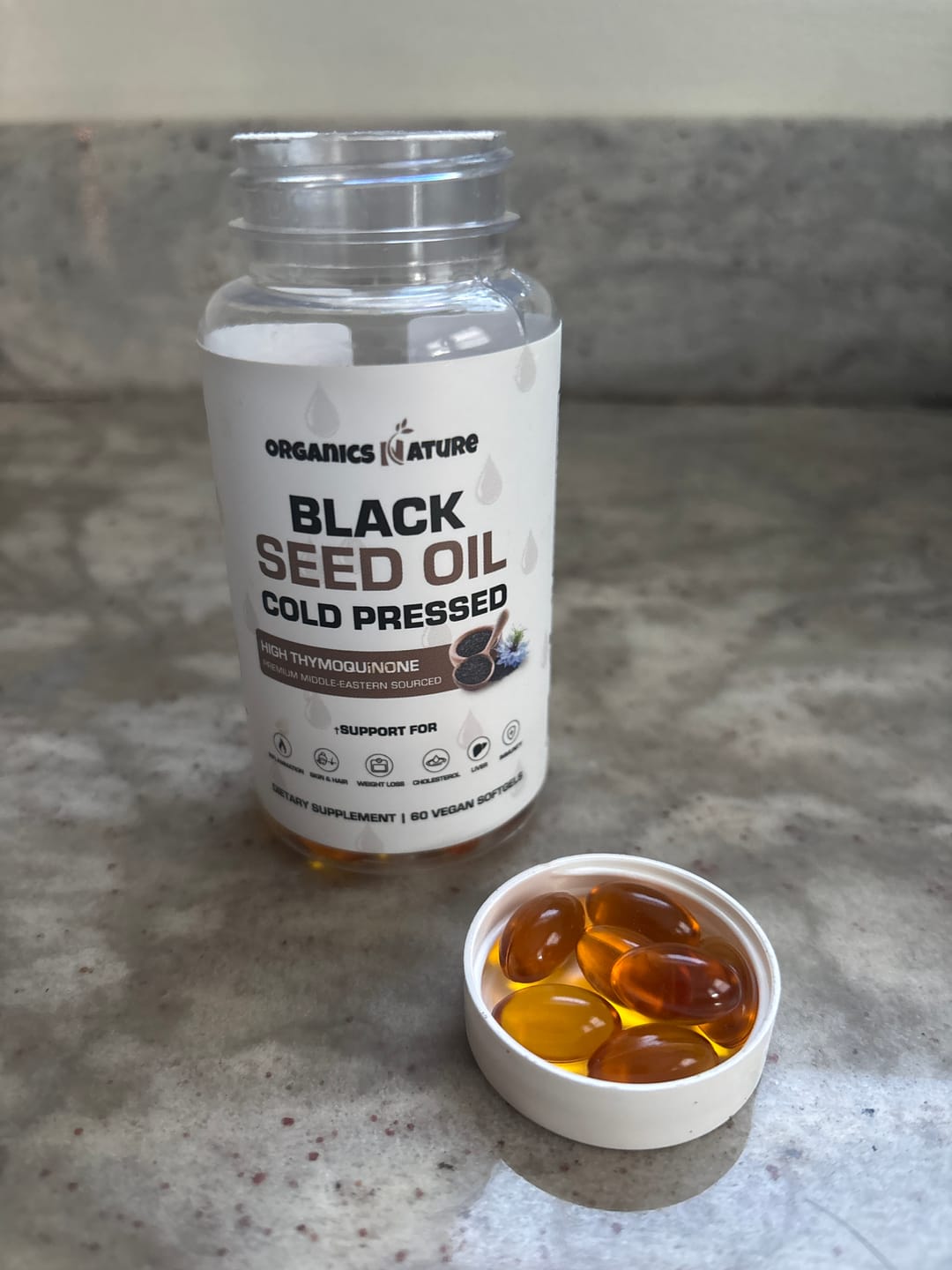 Customer photo review of Black Seed Oil Capsules Cold Pressed