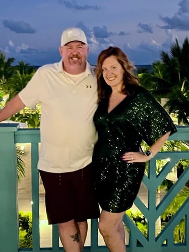 Customer photo review of Sequin Wrap Dress