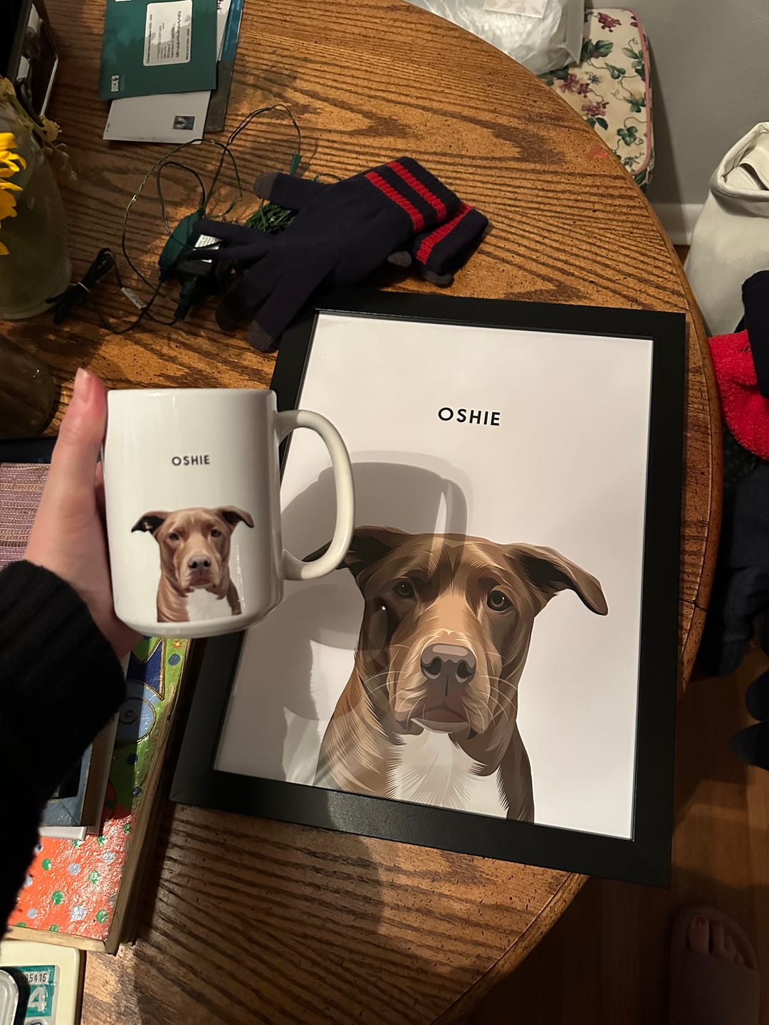 Customer photo review of Custom Desktop One Pet Portrait