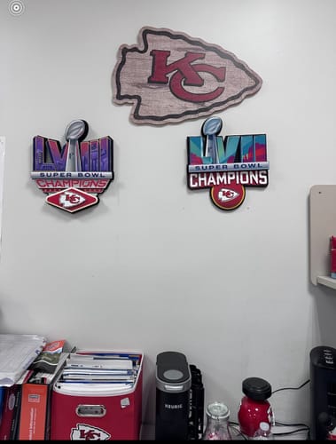 Customer photo review of Kansas City Chiefs SUPER BOWL LVIII CHAMPIONS! 3D Wall Art