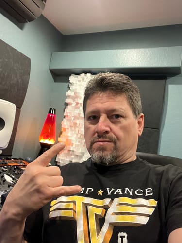 Customer photo review of TV Rocker Gold T-Shirt